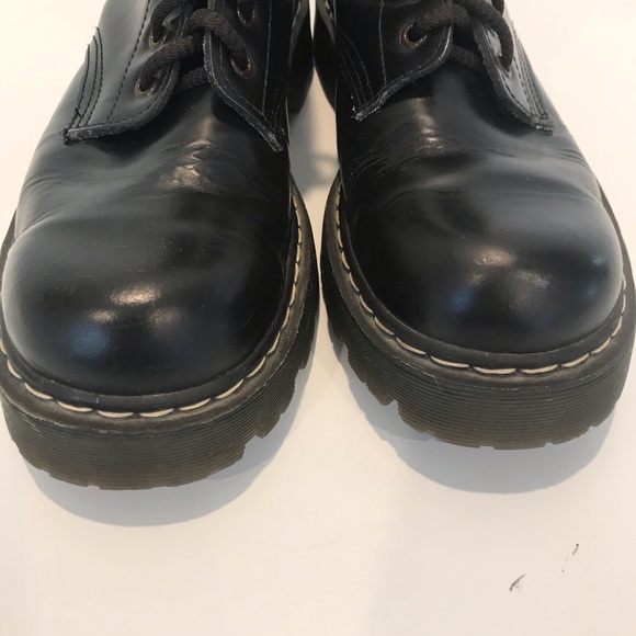 Elegansa Chocolate Brown 8 Eye Lace up Combat Boot - Picture 3 of 10